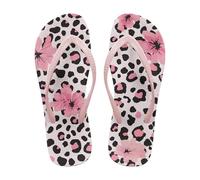 Pxjivorg Flip Flops for Women Wide Width Sandals Lightweight and Comfortable Peach Blossom Open Toe Beach Pool Vacation Anti-Slip Flips Flop Pink Size 7