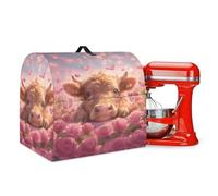 Pxjivorg Highland Cow Kitchen Aid Mixer Cover Household Stand Mixers Cover Fit for Tilt Head Food Processor Dust Covers with Pocket Size L