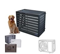 Pxkmouy 110cm Aluminum Air Conditioning Cover Outdoor Plant Display Rack Storage Shelf, outdoor condenser protective cover Privacy Fence Outdoor Flower Rack Shutters garden tools/air con