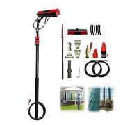 Pxkmouy 18FT/5.4m Professional Window Cleaning Equipment Extendable Pole, Telescopic Window Cleaner Water Fed Conservatory Roof Cleaner Long Window Cleaning Pole brush for window solar panel brush