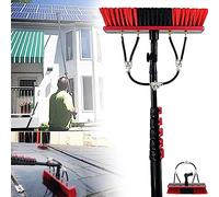 Pxkmouy 20FT/6m Long Window Cleaning Pole Water Fed, Water Fed Telescopic Window Cleaning Pole, Water Fed Telescopic Brush, Window Cleaner Equipment Solar Panel Cleaning Kit and Cobweb Cleaning
