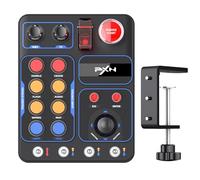 PXN CB1 Racing Button Box PC USB Simulation Racing Instrument Center Control Button Box Multi-function 30 Programmable Buttons for PC/V9 gen2, Adjustable RGB Lighting, For Truck ETS2 Hub Sim racing