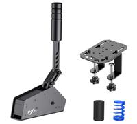 PXN HB S USB Handbrake for Sim Racing - PC Handbrake, Alloy Build, 16-Bit Linear Sensor, Adjustable Force & Stroke, Dual-Directional Lever, Spring + Damping, Desk Clamp - For PC Windows