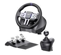 PXN PC Steering Wheel, V9 GEN2 Universal Usb Car Sim 270/900 Degree Race Steering Wheel with 3-Pedals and Shifter Bundle for PC, Xbox One, Xbox Series X/S, PS4, PS3