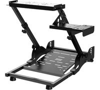 PXN PXN-A10 Steering Wheel Stand Compatiable with Logitech G29 G25 G27 G923 V9 V10 V12 MOZA R21 R16 with Shifter Mount Folding Stand Adjustable Racing Wheel Stand Portable Ergonomic Design [Black]
