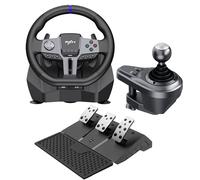 PXN Racing Wheel, V9 Gen 2 PC Steering Wheel with Pedals and Shifter, Hall Sensor, Dual Vibration, Magnetic Steering Wheel for PC, PS4, Xbox One, Xbox Series X|S