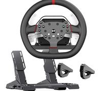 PXN - V10 Ultra Gaming Steering Wheel & Pedals, 3.2Nm Direct Drive Force Feedback, 4 Paddle Shifters, Hall Effect Pedals, 10.6-inch Racing Wheel Rim, Sim Racing Setup for PC Xbox PS4