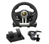 PXN V3 PRO Gaming Steering Wheel and Pedals, 180° Racing Wheel with Vibration Feedback,Xbox Steering Wheel, Gaming Wheel for PC, PS3, PS4, Xbox One, Xbox Series X/S, Switch -Black