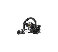 PXN V3II Gaming Steering Wheel, Racing Wheel with Pedals, 180 Swivel Range, Dual Vibration Scene Feedback for PC, PS3, PS4, Xbox One, Nintendo