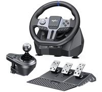 PXN - V9 Gen2 Racing Wheel - 270&900° Car Sim Steering Wheel, 3 Pedals, H Shifter, APP Support, Vibration Feedback - Gaming Steering Wheel for PC, PS4, Xbox One, Xbox Series X/S