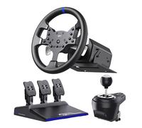 PXN V99 PC Racing Wheel, Real Force Feedback Steering Wheel with Pedals and Shifter, Detachable 270/900 Degree Race Steering Wheel Simulator for PC, Xbox One, Xbox Series X/S, PS4