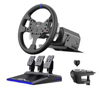 PXN-V99 PC Steering wheel, 3nm force feedback Racing wheel, 270/900° Dismantle, with Hall magnetic induction pedal, 6+1 gear shift rod steering wheel for PS4/PS3/ Xbox One/Series X/S/PC(7/8/10/11）