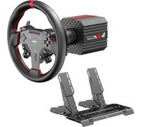 PXN VD4 Bundle F - PC Sim Racing Setup with 4Nm Direct Drive Servo Motor Base, 11-Inch W AS Racing Wheel & PD HM Brake & Throttle Pedals - Force Feedback Steering Wheel for PC Windows 7-11