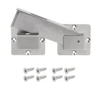 Pxoerzy Flip Gate Latch with Padlock Hole,gate Latch for Fence, Heavy Duty Double gate Latch for Wooden Fence,Swing and Sliding Open Gate,Barn Door, Shed, Vinyl Fence, Yard