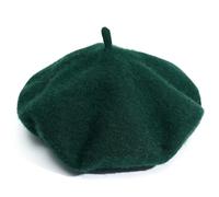 PXPLDYY Beret Hat Women Beret Hat Women Solid Flat Berets Autum Winter Warm Elegant Artist Beret Ladies Vintage Painter Cap,Dark Green,One Size