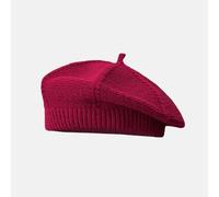 PXPLDYY Beret Hat Women Knitted Beret Women Autumn Winter Hats For Women Painter Cap Keep Warm Retro Solid Flat Cap Boina Winter Beanies,Wine Red,55-59Cm