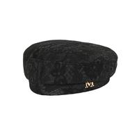 PXPLDYY Beret Hat Women Lace Hollowed-Out Embroidery Flower Mesh Breathable Artist Hat Simple Elegant Casual Beret,Black,One Size