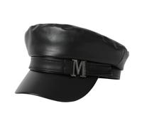PXPLDYY Beret Hat Women Pu Leather Beret Vintage Flat Newsboy Painter Caps Outdoor Casual Army Cap,Style5,One Size