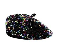 PXPLDYY Beret Hat Women Top Hat Sequins Beret Autumn Winter Painter'S Hat Street Versatile Hat Women'S Personality Pumpkin Hat,Seven Colors,56-58Cm