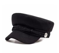 PXPLDYY Beret Hat Women Unisex Lace Style With Buckle Military Hats Flat Top Baseball Caps For Women Outdoor Sports Cadet Sunscreen Hat,Black,One Size