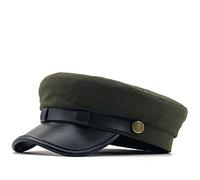 PXPLDYY Beret Hat Women Unisex Red Black Flat Navy Painter Hat Beret Cap Women Men Berets Beret Caps Army Hats Fishing Cap,Green,55-58Cm