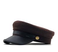 PXPLDYY Beret Hat Women Unisex Red Black Flat Navy Painter Hat Beret Cap Women Men Berets Beret Caps Army Hats Fishing Cap,Coffe,55-58Cm