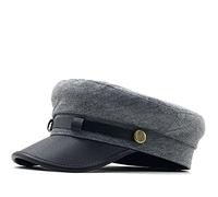 PXPLDYY Beret Hat Women Unisex Red Black Flat Navy Painter Hat Beret Cap Women Men Berets Beret Caps Army Hats Fishing Cap,Gray,55-58Cm