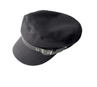PXPLDYY Beret Hat Women Women'S Beret Autumn And Winter Octagonal Duck Tongue Painter Hat Retro Buckle Outdoor Warmth Hat,Black,One Size
