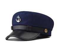 PXPLDYY Beret Hat Women Women'S Military Hat, Boat Anchor, Personalized And Versatile Beret, Spring Thin Women'S Army Hat,Navy Blue,One Size