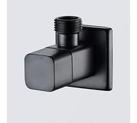 PXQCHAVLN 1/2 shut off valve water line water valve 1/2 inch Valve brass wall-mounted black bathroom kitchen connection valve sink shut off valve 1/2,Black C(Black C)