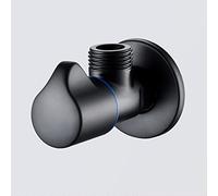 PXQCHAVLN 1/2 shut off valve water line water valve 1/2 inch Valve brass wall-mounted black bathroom kitchen connection valve sink shut off valve 1/2,Black C(Black A)