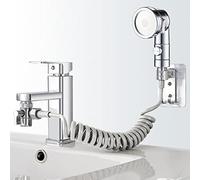 PXQCHAVLN hand held shower head tub attachment for faucet shower hose kit Hand Shower Set Sink Shower Head Set for Bathroom Cleaning Shampoo,Chrome B(Chrome B)