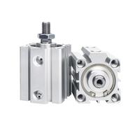 PXQCHAVLN SDA32*5x10-15-20-25-30-35-40-50-SB Small Square Thin Pneumatic Air Compact Cylinder Outer Teeth 1Pcs(SDA32x50-B)