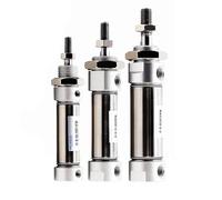 PXQCHAVLN Stainless Steel Pneumatic Mini Cylinder MA16/20/25X10/15/20/25/30/40//50/60/75/80/100/120/125-200-S-U Flat Tail(Stroke 60mm-s-u,Bore 20mm)