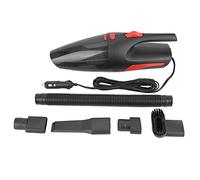 PxQuerantic 120W Wired Car Vacuum Cleaner, Vehicle Suction Cleaner for Wet and Dry Use, Dual Use 12V Auto Cleaner with Multiple Nozzles, Compact ABS Design for Cars SUVs Trucks (black)