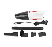 PxQuerantic 120W Wired Car Vacuum Cleaner, Vehicle Suction Cleaner for Wet and Dry Use, Dual Use 12V Auto Cleaner with Multiple Nozzles, Compact ABS Design for Cars SUVs Trucks (White)