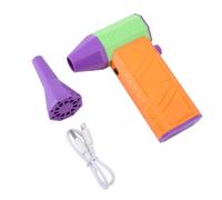 PxQuerantic 130000RPM Mini Turbo Fan, Cordless Electric Air Duster with 2 Magnetic Nozzles, Stepless Speed Adjustment, USB Rechargeable Jet Blower for Cleaning and Drying (Orange)