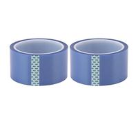 PxQuerantic 2 Rolls Heat Proof Tape 50mm 108ft, High Temperature Insulation Tape for Soldering, Blue PET Film Tape with Silicone Coating, 220℃ Short Term Temperature Proof, Electrical Tape for