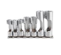 PxQuerantic 7 Pcs Oxygen Sensor Removal Socket Tool Set, Alloy O2 Sensor Wrench, 7 - Piece Oxygen Sensor Socket Wrench with 3/8in and 1/2in Drive for Vehicle Maintenance