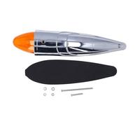 PxQuerantic Amber Super Bright Chrome LED Marker Light, 17 LED Top Clearance Boat Signal Warning Light with Durable ABS Lens for Marine Yacht Ship Use in Fog Rain Snow