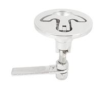 PxQuerantic Boat Hatch Latch with Back Plate 62mm, 316 Stainless Steel Flush Pull Cam Lock for Marine Deck Doors, Rustproof Boat Hatch Lift Lock for Cabinets and Drawers