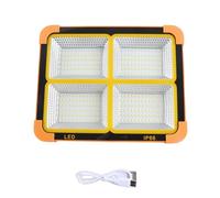 PxQuerantic LED Portable Solar Work Light 200W 15000LM, Rechargeable 4800mAh Emergency Worklight with 288 Beads, IP66 4 Modes for Camping Construction Power Outage