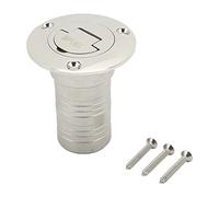 PxQuerantic Marine Boat Deck Filler with Keyless Cap, Stainless Steel Mirror Polished Fuel Fill for Boat Yacht Caravan Trailer (FUEL)