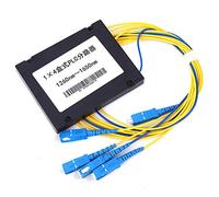 PxQuerantic PLC Fiber Splitter Single Mode 1X4 SC/UPC Interface, Low Insertion Loss Optical Splitter Module for Home Wiring, Office LAN, and FTTH Networks with All - Fiber Structure