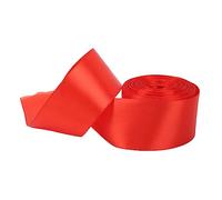 PxQuerantic Sprint Finishing Line Red Satin Ribbon, 20m Polyester Cotton Race Finish Tape for School Sports Events, Gift Wrapping, Cake Decorating and Floral Design