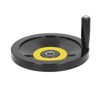 PxQuerantic Table Saw Handwheel, Lathe Handwheel with Revolving Handle, 22mm Center Hole 250mm Outer Diameter, Engineering Plastic Hand Wheel for Milling Machine Grinder Power Tool Supplies