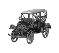 PxQuerantic Vintage Grey Classic Car Ornament, Retro Iron Antique Model Decoration for Home Office Desk, Mini Metal Collectible Craft with Detailed Design for Car Enthusiasts