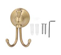 PxQuerantic Vintage Towel Hooks, Bathroom Coat Hook Robe Hook, Heavy Duty Wall Mounted Copper and Stainless Steel Hanger for Indoor, Multi Purpose Towel Rack with Easy Installation Kit