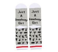 PXTIDY 2 Pairs Just a Broadway Girl Broadway Musical Socks Musical Theatre Sock Musical Theatre Lover Gift, Broadwaay Girl, One size