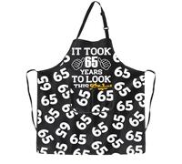 PXTIDY 65th Birthday Kitchen Apron It Took 65 Years To Look This fabulous Chef Apron for Women Men Present for 65 Year Old